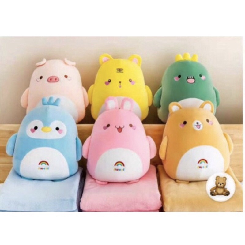 Bộ chăn gối văn phòng đa năng hình thú siêu xinh