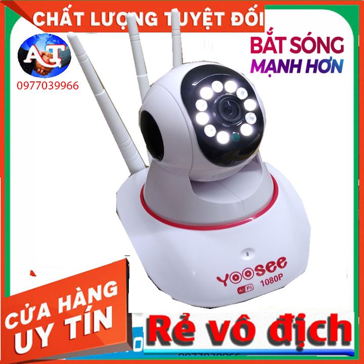 [ tặng thẻ nhớ 32gb 64gb] Camera Wifi Không Dây Yoosee 3 Râu màu vàng mới 2021 2.0 FULL 1080P