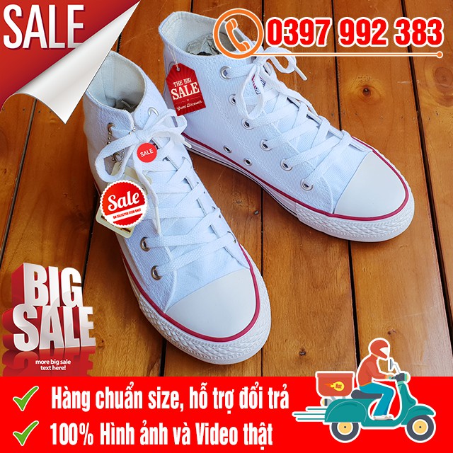 [MIỄN PHÍ SHIP] Giày Thể Thao CV Chuck 2 Trắng Full Cổ Cao Nam Nữ | BigBuy360 - bigbuy360.vn