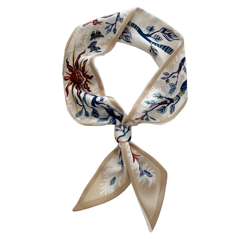 Khăn ruy băng phi lụa dài 2 mặt trang trí túi đa năng Hàn Quốc