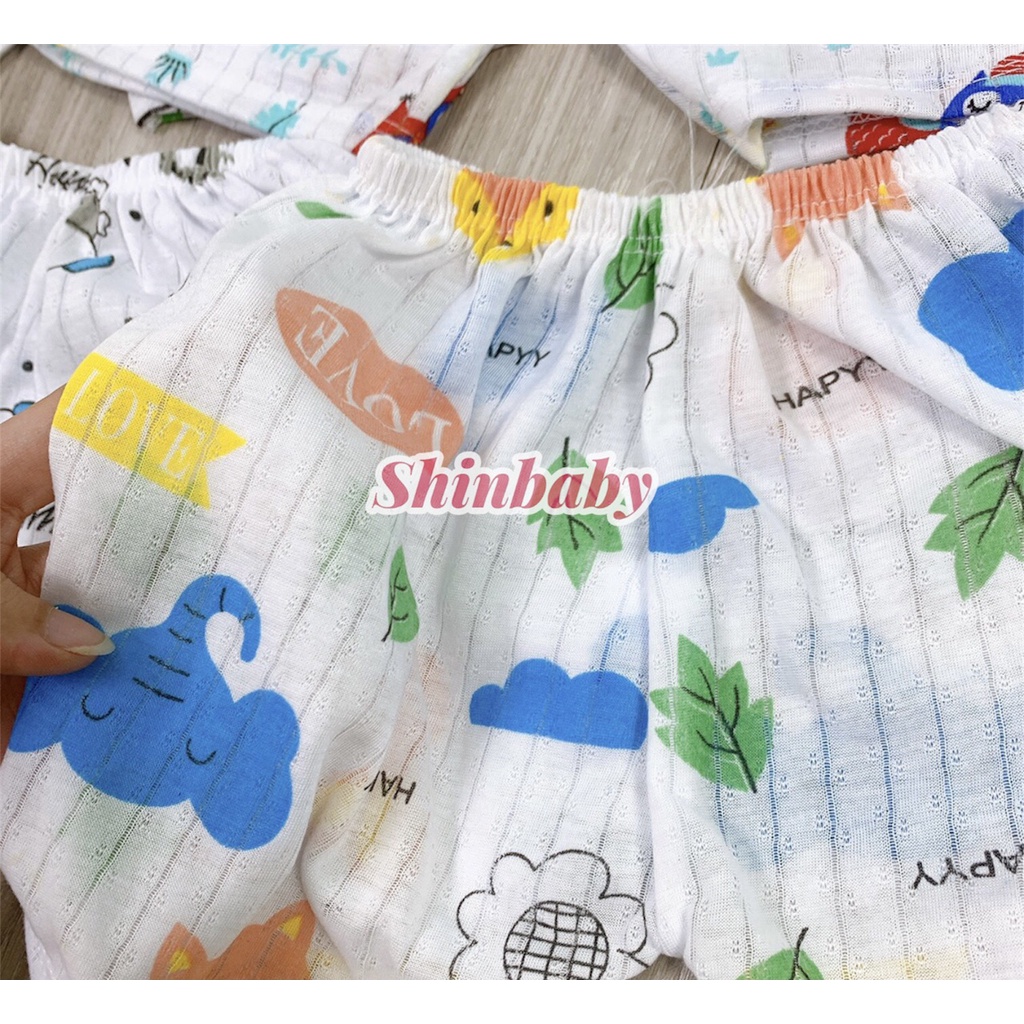 Set 10 quần đùi cotton giấy mỏng mát cho bé với nhiều họa tiết đáng yêu