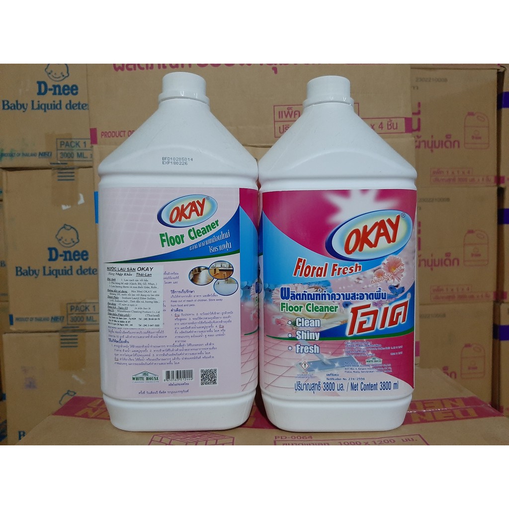 (HCM) Nước lau sàn Okay Thái Lan 3800ml