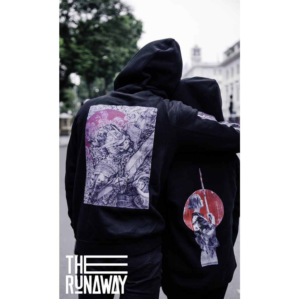 Áo Hoodie Japan: Samurai Wrath Nỉ Bông Ngoại nhập cho Nam / Nữ by The Runaway