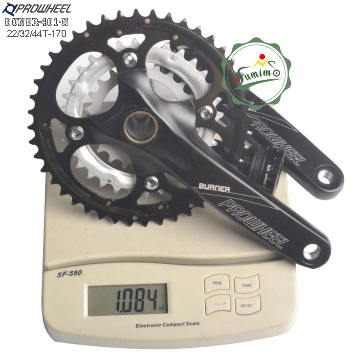 Giò dĩa PROWHEEL Burner-401-N 22/32/44T-170mm kèm BB - Chính hãng