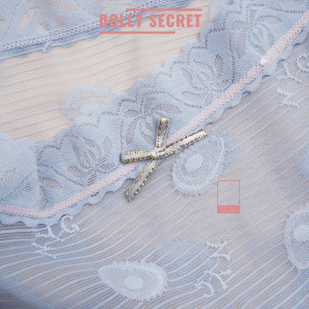 Quần Lót Ren Xuyên Thấu Sexy Gợi Cảm Cao Cấp Đính Nơ Họa Tiết Trái Bơ Mềm Mại Chống Hằn DOLLY SECRET QL047 | BigBuy360 - bigbuy360.vn