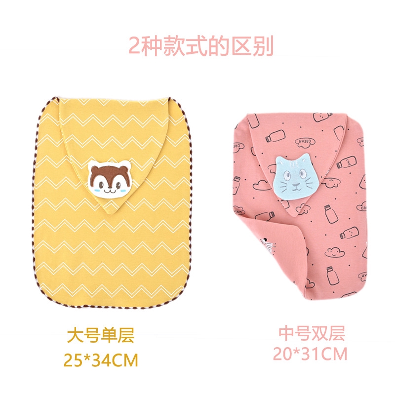 Khăn Cotton Dệt Kim In Hình Động Vật Xinh Xắn Cho Bé