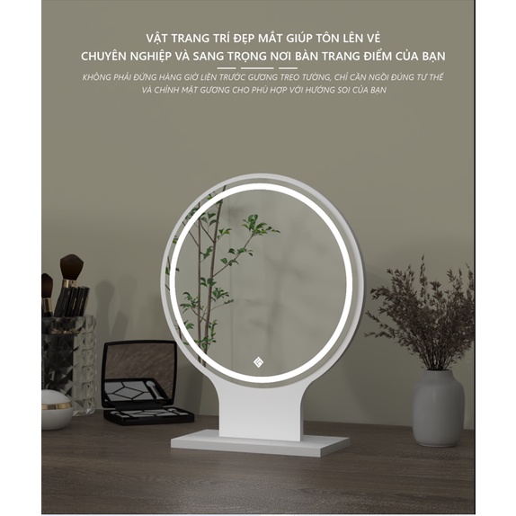 Gương đèn led, Gương led cảm ứng  decor phòng ngủ, phòng khách - GP214