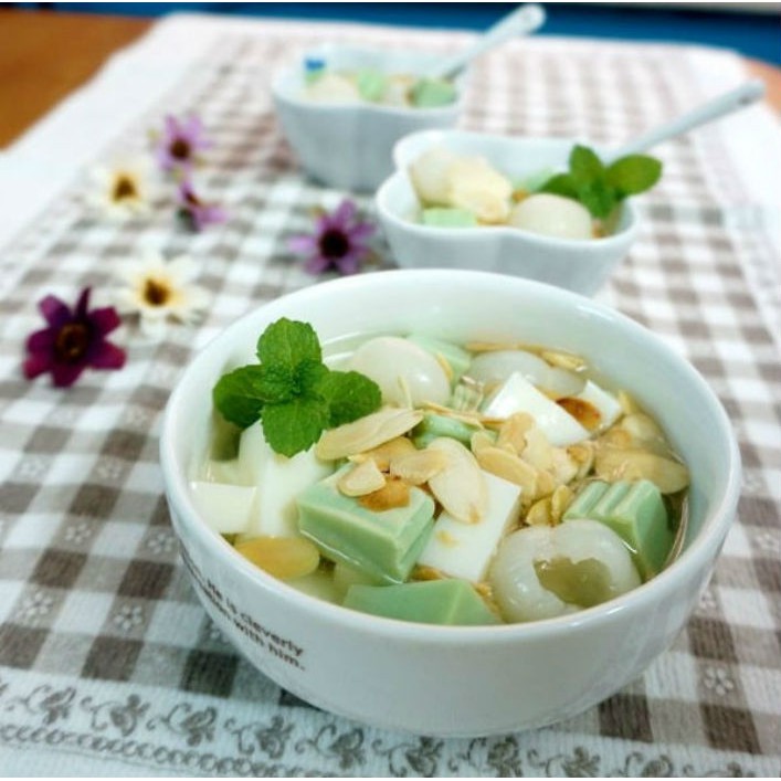 Set Chè Khúc bạch Trà xanh Long nhãn - 9 món