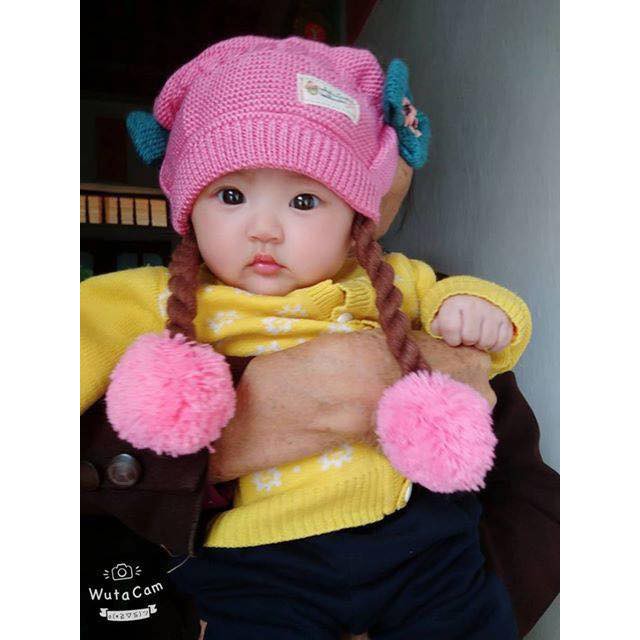 Nón bím len 2 nơ xinh cho bé yêu