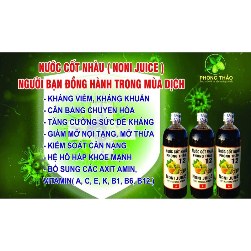 Nước Cốt Nhàu Phong Thảo Noni Juice 1000ml