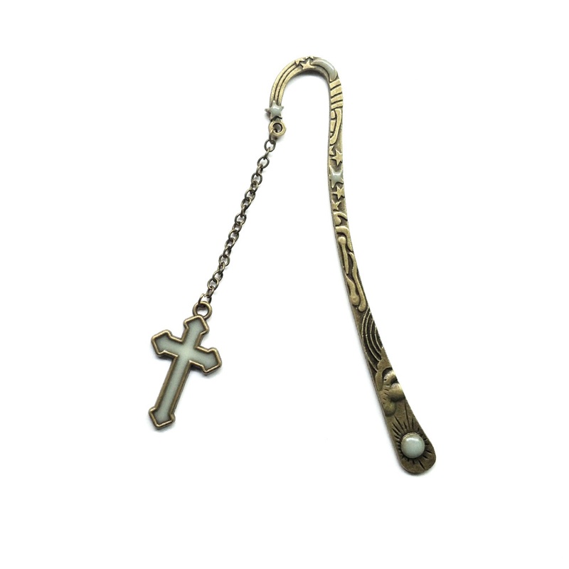 Trâm Cài Tóc Dạ Quang Bằng Kim Loại Hình Chữ Thập Đơn Giản Cho Nữ