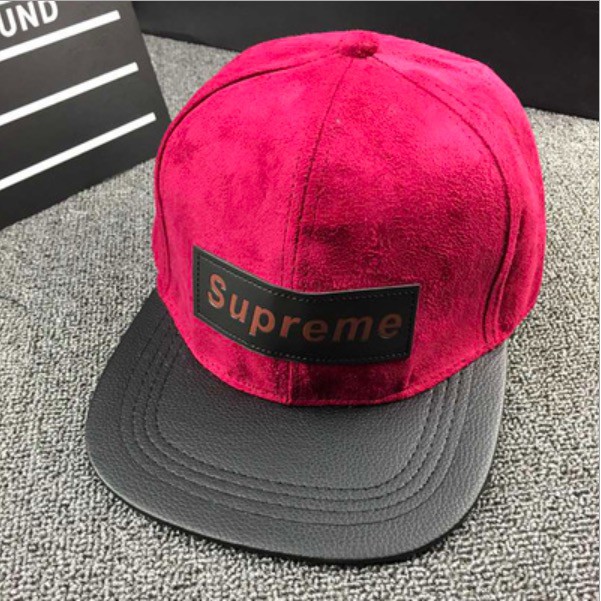 Mũ snapback hiphop unisex Supreme S3 (đỏ)