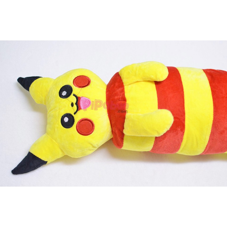 Gối ôm cho bé size lớn (60cm) – hình Pikachu – màu Đỏ Vàng