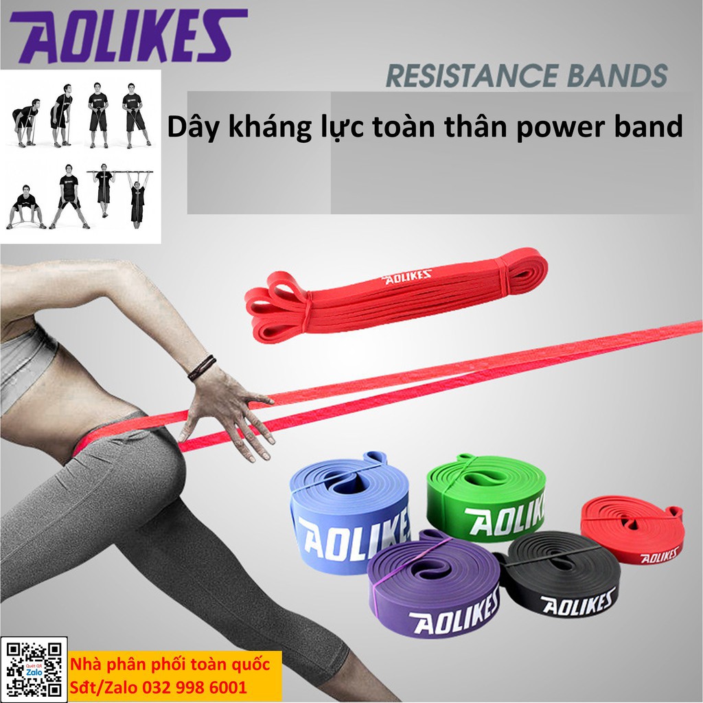 Sửa Dây kháng lực Power band toàn thân 3602 Aolikes Dây kháng lực tập gym Yoga Superband Proesce Miniban