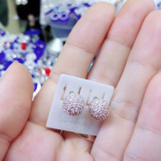 Bông Tai Bạc Nụ Đính Đá