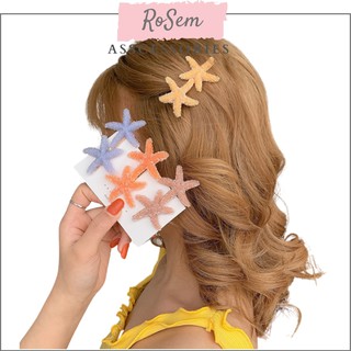 Cặp tóc mái màu kẹo ngọt dễ thương hình sao biển