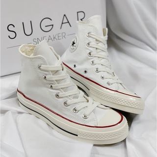 Giày trắng cao cổ bản cao cấp, Giày cv trắng bản đẹp full size nam nữ