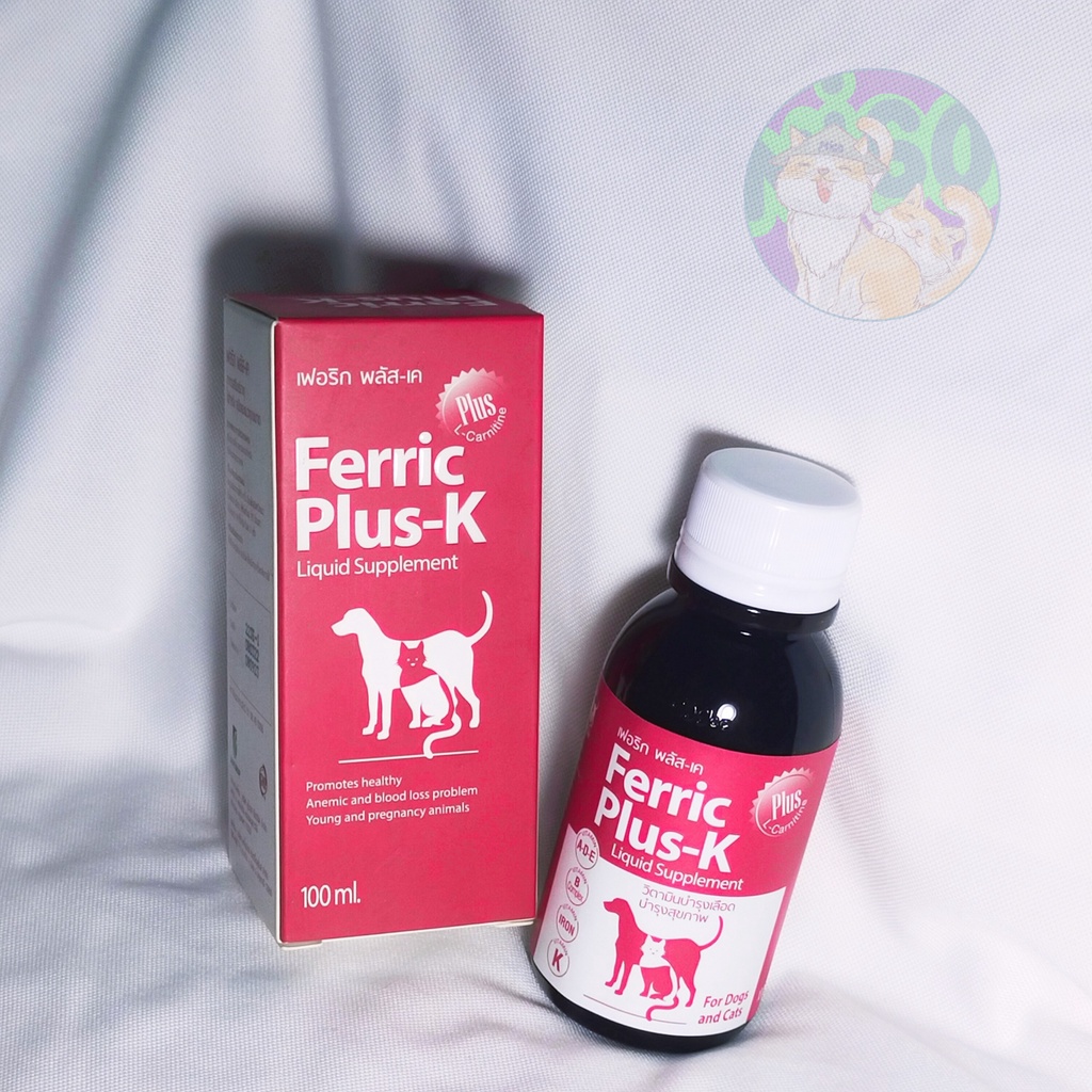 Bổ máu cho chó mèo - hỗ trợ ký sinh trùng máu, Parvo, chó mèo bầu và cho con bú Ferric Plus-K