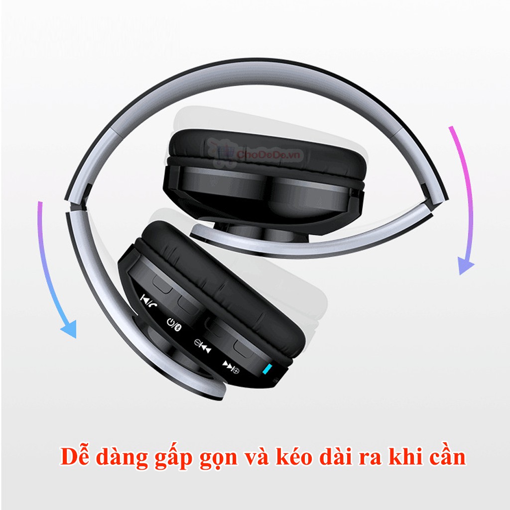 Tai nghe bluetooth giá rẻ HP08 có Cảm Ứng chạm, có Mic nghe gọi, pin trâu 700mAh nghe nhạc 68 tiếng