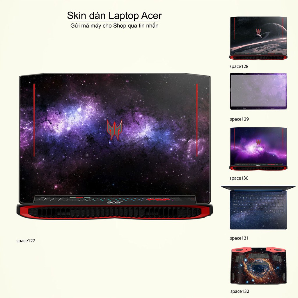 Skin dán Laptop Acer in hình không gian nhiều mẫu 22 (inbox mã máy cho Shop)