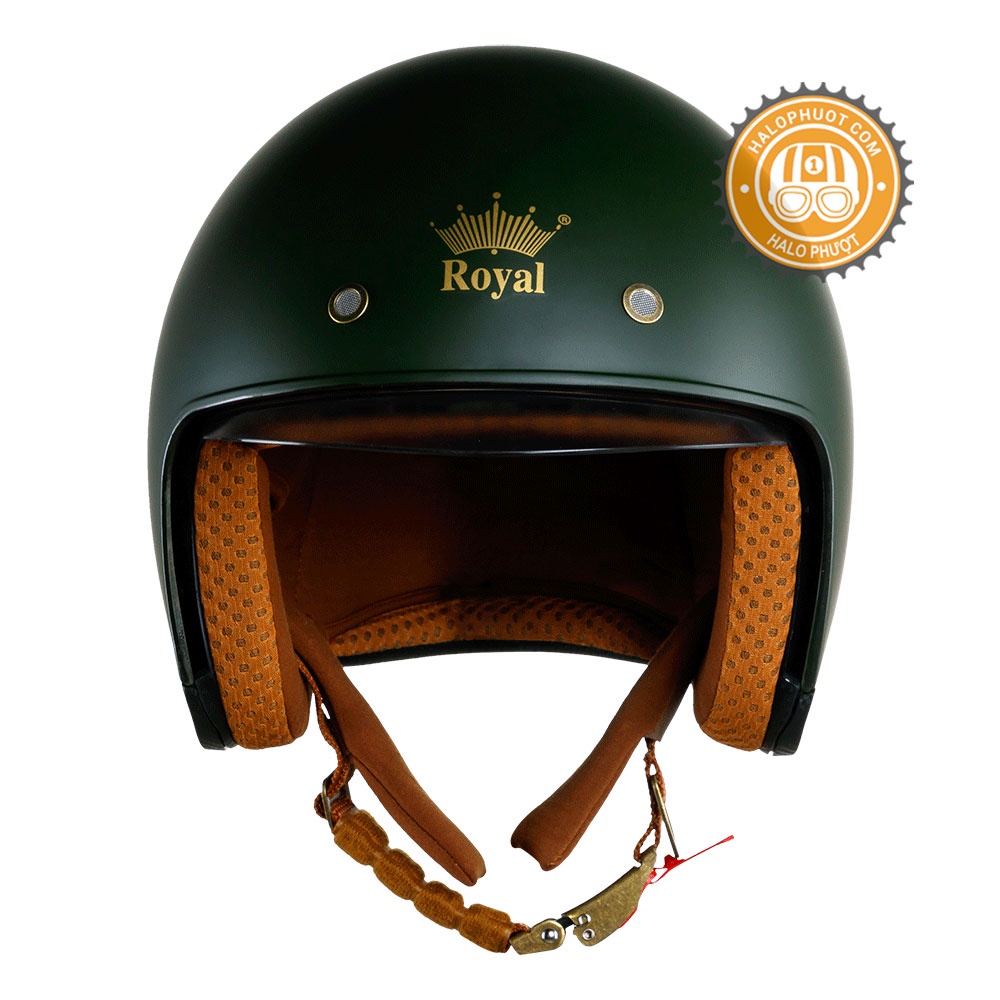 [Chính hãng] Nón bảo hiểm kính âm Royal M139 Rêu xanh lính (tặng balo rút)