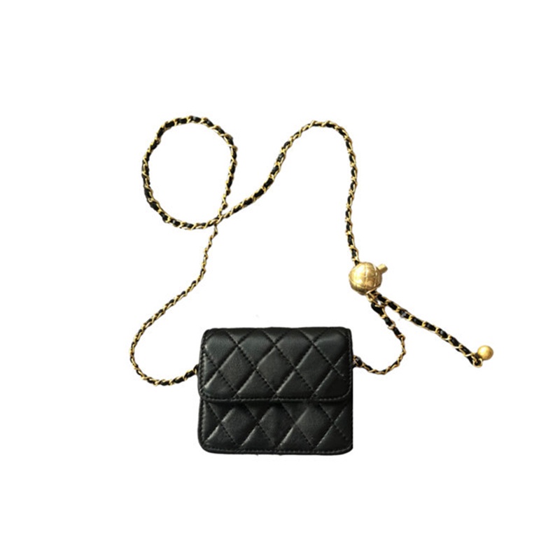 Túi xách IELGY Jinzhu đeo vai dây xích đựng son môi bề mặt kim cương cho nữ