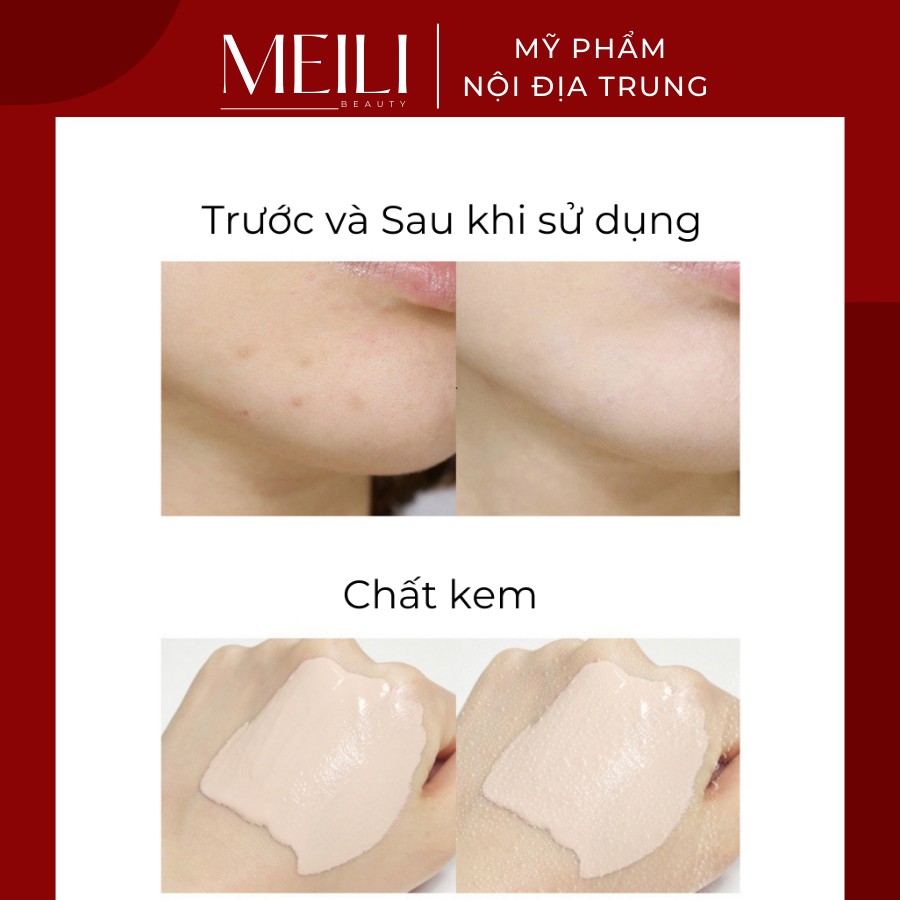 Kem Nền Dưỡng Ẩm Mỏng Nhẹ Kiềm Dầu Nâng Tông Caiji - Meili Beauty