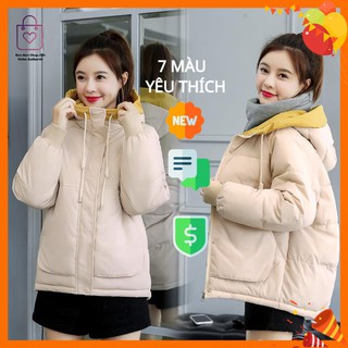 (CÓ SẴN) Áo khoác nữ Áo phao nữ có mũ dáng thời trang 7 màu dáng ngắn