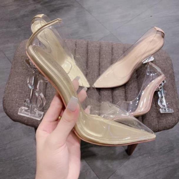 Giày Cao Gót Quai Trong 9P - VNXK Cao Cấp - Full Size 34-40 🕝 👡️