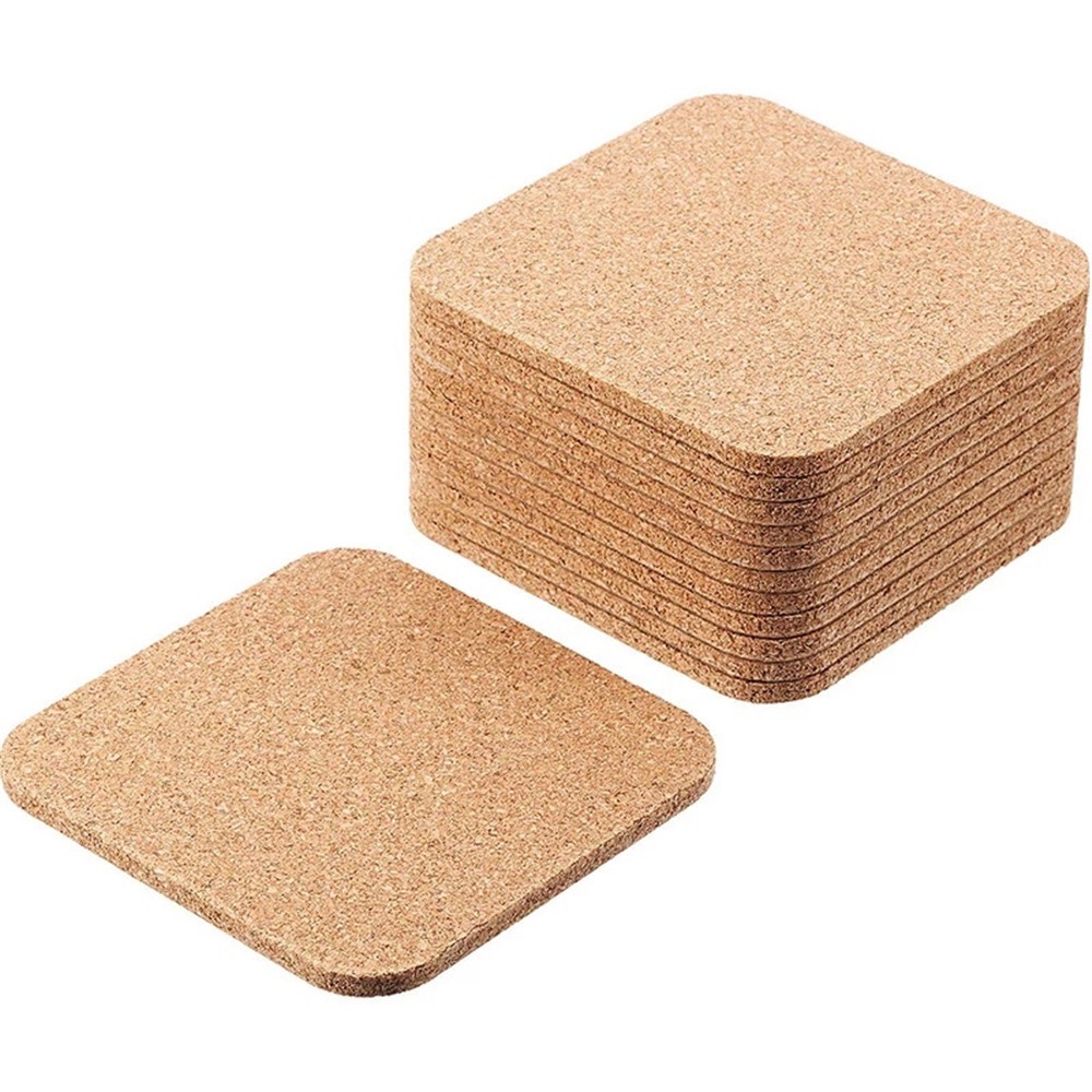Miếng Lót Ly Bằng Gỗ Bần Tự Nhiên Hình Tròn Chống Trượt Tiện Dụng Cho Gia Đình/ Văn Phòng