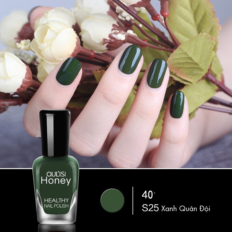 Sơn Móng Tay Cao Cấp HONEY (Sơn Dạng Lột) - Màu Xanh Quân Đội S25