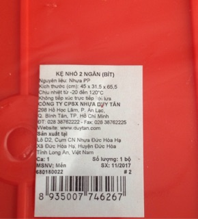 kệ chén 2 tầng có ống đũa Duy Tân