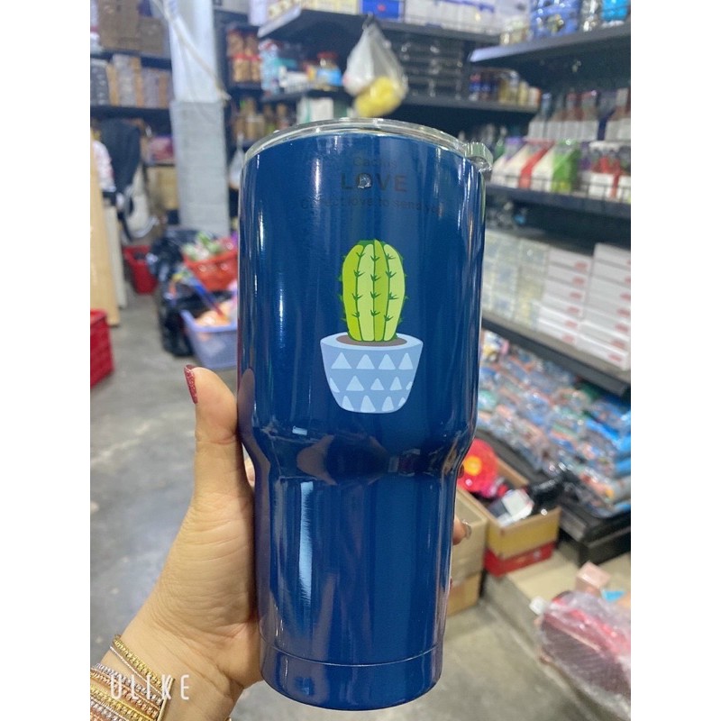 Ly giữ nhiệt 900ML inox 304 2 lớp, ly giữ nhiệt tặng kèm ống hút inox, cọ rửa và túi đựng