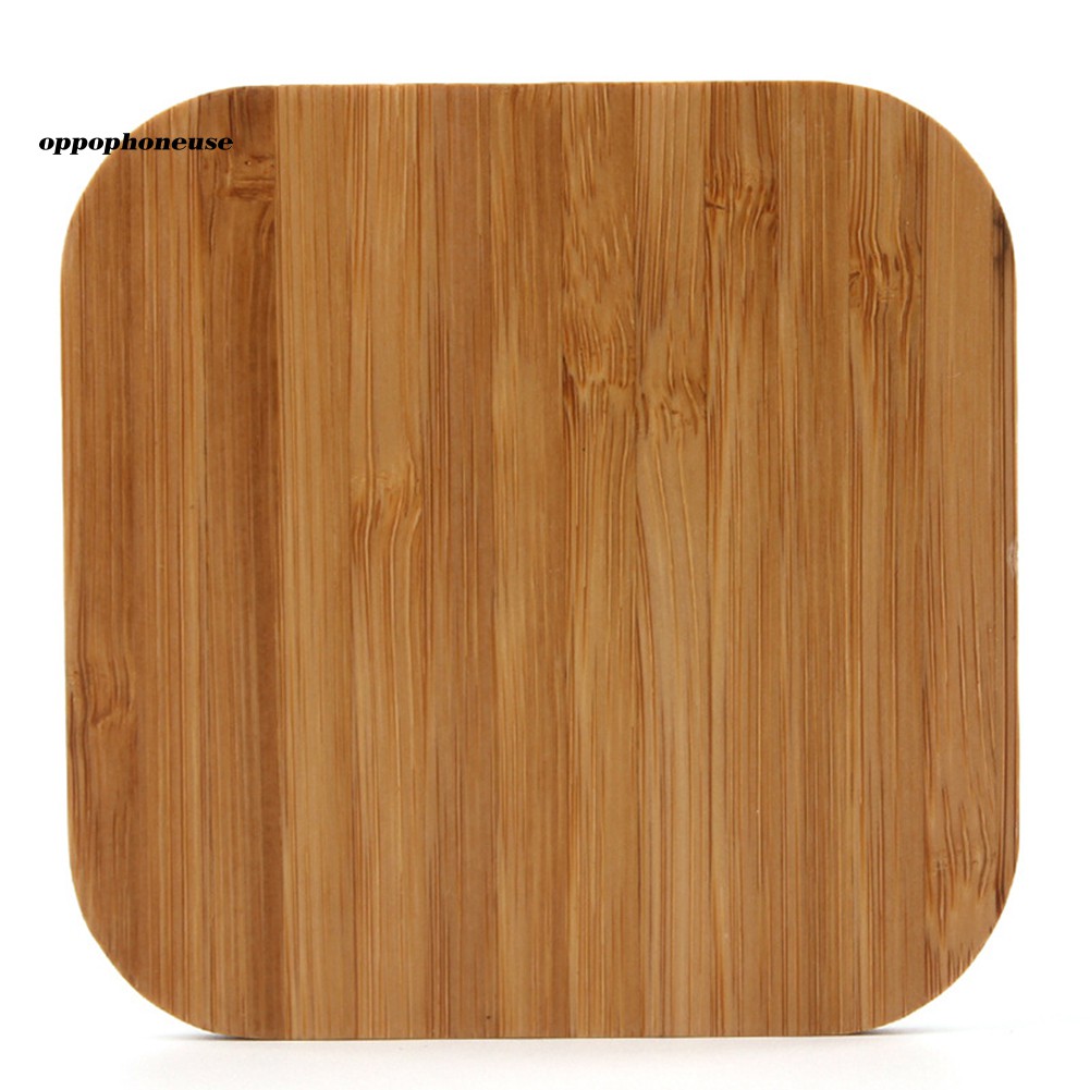 【OPHE】Qi Wireless Charger Slim Wood Pad Charging Mat for iPhone X 8 8 Plus