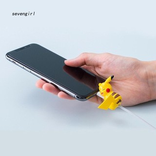 Phụ kiện bảo vệ đầu cáp sạc thiết kế hình Pikachu hoạt hình dễ thương
