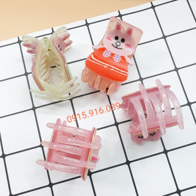 Kẹp Tóc Càng Cua Trái Cây Kim Tuyến 5 chấu