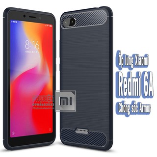 Ốp lưng Xiaomi Redmi 6A TPU dẻo chống sốc - Rugged Armor - Xanh Đen