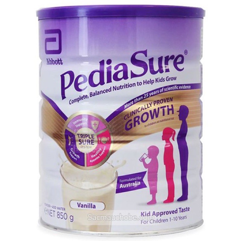 Sữa Pediasure Úc 850g cho trẻ biếng ăn từ 1- 10 tuổi