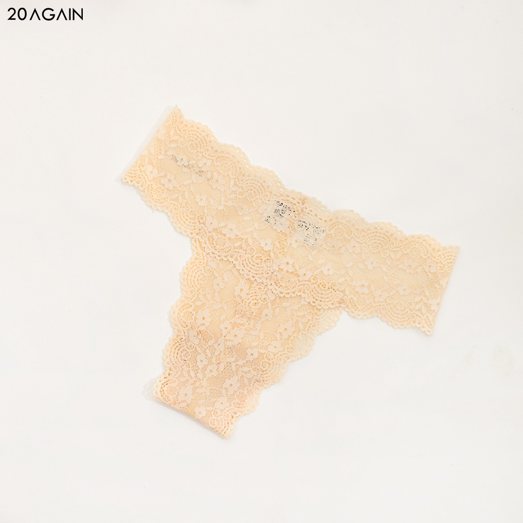 Quần lót nữ phối ren 20AGAIN, thiết kế lọt khe chữ T QUA0105