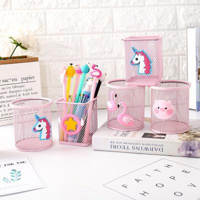 Ống cắm bút hồng pastel CB6 hộp đựng viết heo hồng sakura cute dễ thương