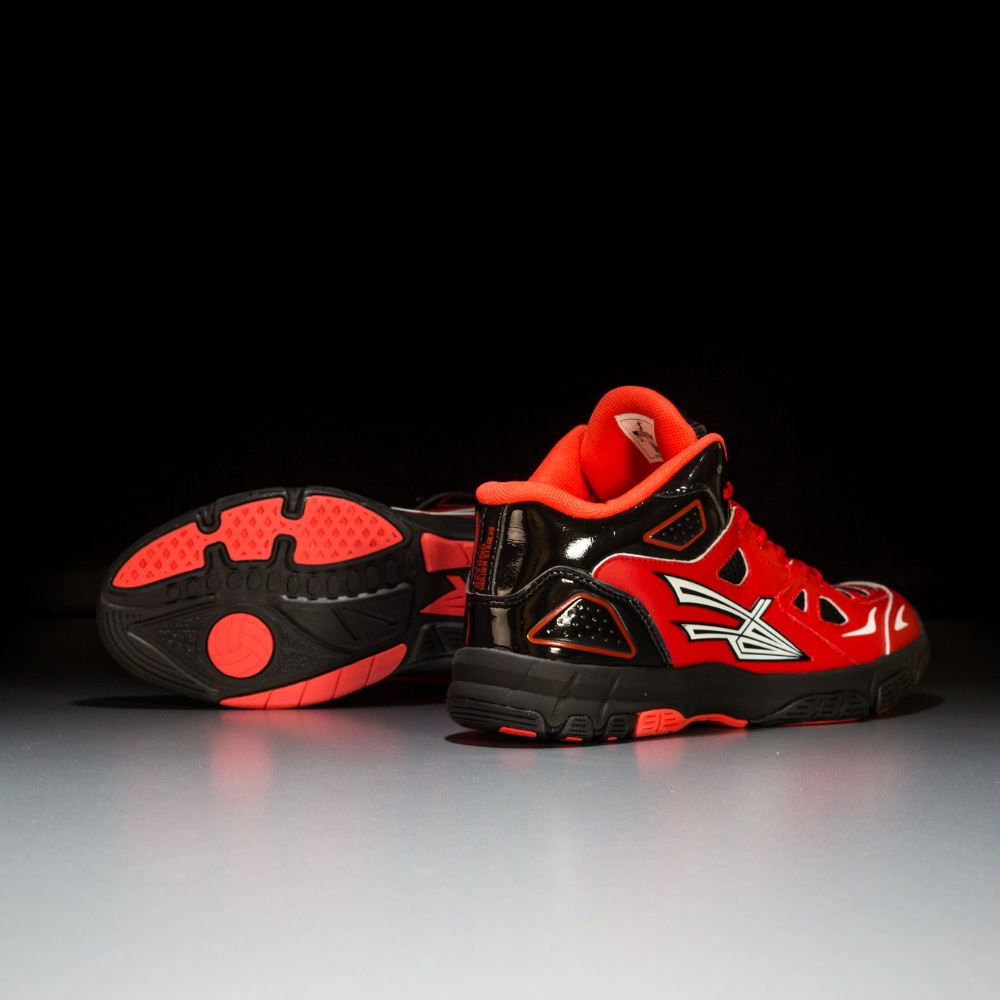 Giày thể thao nam nữ Beyono Golden star C red black, giày bóng chuyền đế cao su tự nhiên, chịu lực, thoáng khí