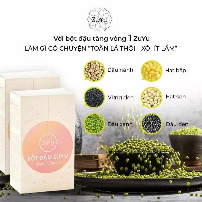 Bột Đậu ZuYu Tăng vòng 1  (Rang Xay Từ Đậu Và Hạt)+ QUÀ