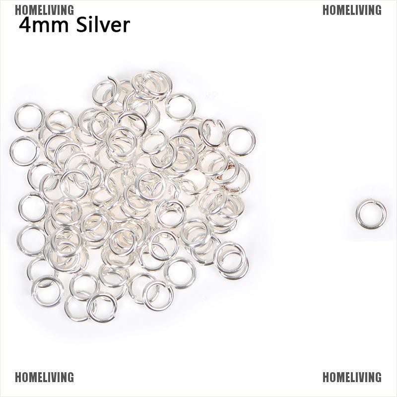 Set Khuyên Xỏ Lỗ 3 / 4 / 6mm Màu Vàng / Bạc Dùng Làm Trang Sức DIY