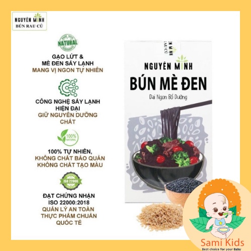 Bún rau củ Nguyên Minh mix 5 vị cho bé ăn dặm, bún tươi sấy khô rau củ quả nhiều vị SAMI KIDS