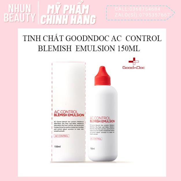 Tinh chất serum GOODNDOC AC CONTROL BLEMISH EMULSION 150ml dưỡng da hạn chế thâm mụn giảm sưng giảm viêm