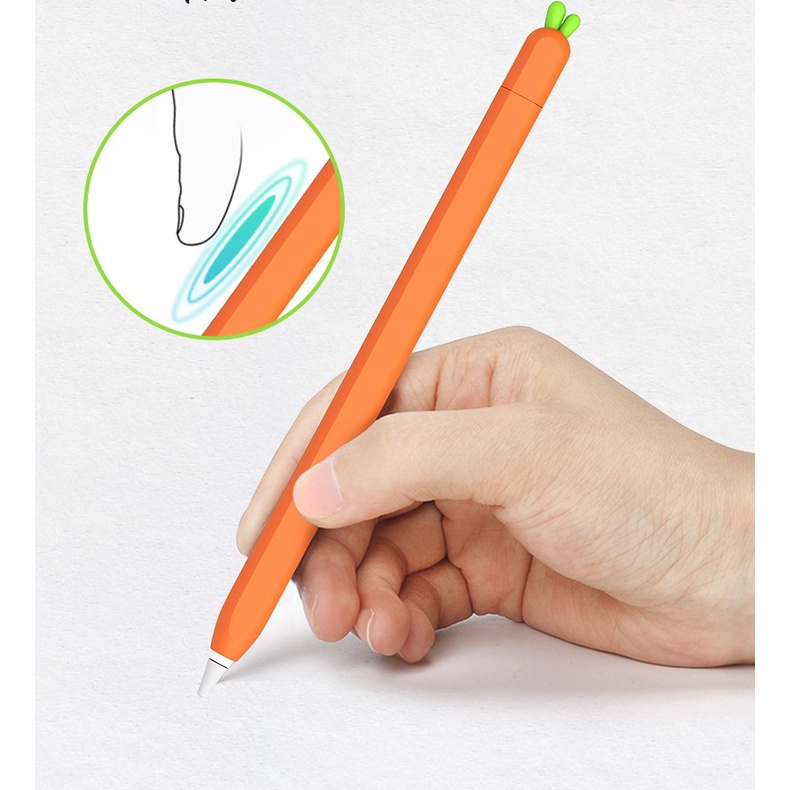 Bao Ốp Silicon Cà Rốt Bảo Vệ Cho Bút Apple Pencil 2