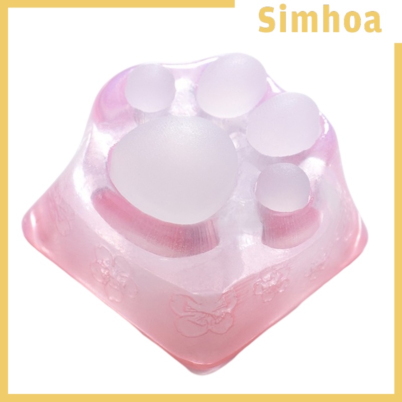 [SIMHOA] Clear Resin Cat Paw Mechanical Keyboard Keycap Pad for Cherry MX DIY