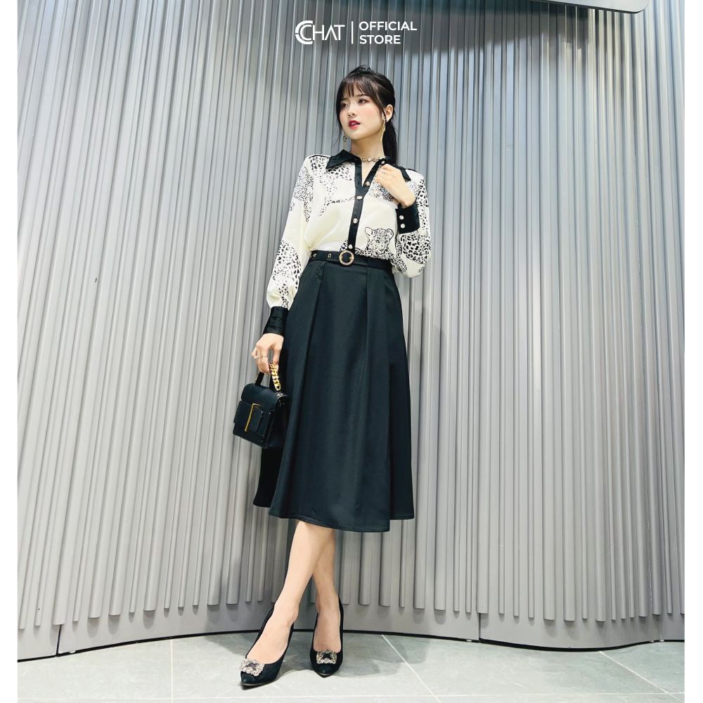 Sơ mi bấu cổ MS phối CChat Clothes