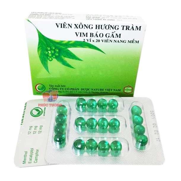 Viên Xông Hương Tràm Bao Gấm ( Hộp 2vĩ x 20 viên)