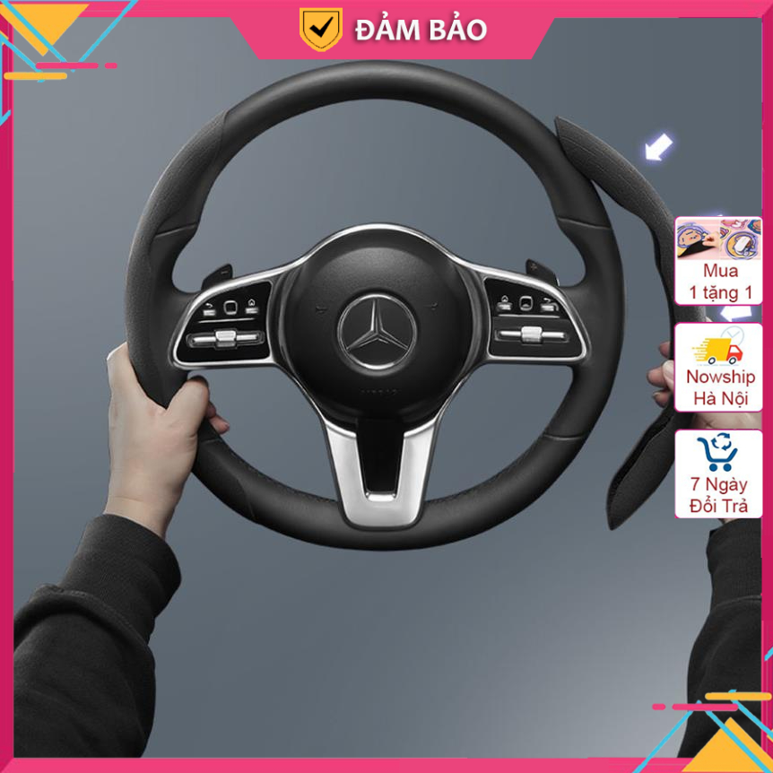 Bọc vô lăng chính hãng Cicido cao cấp, Ốp vô lăng da lộn đa năng phù hợp với tất cả các loại xe ô